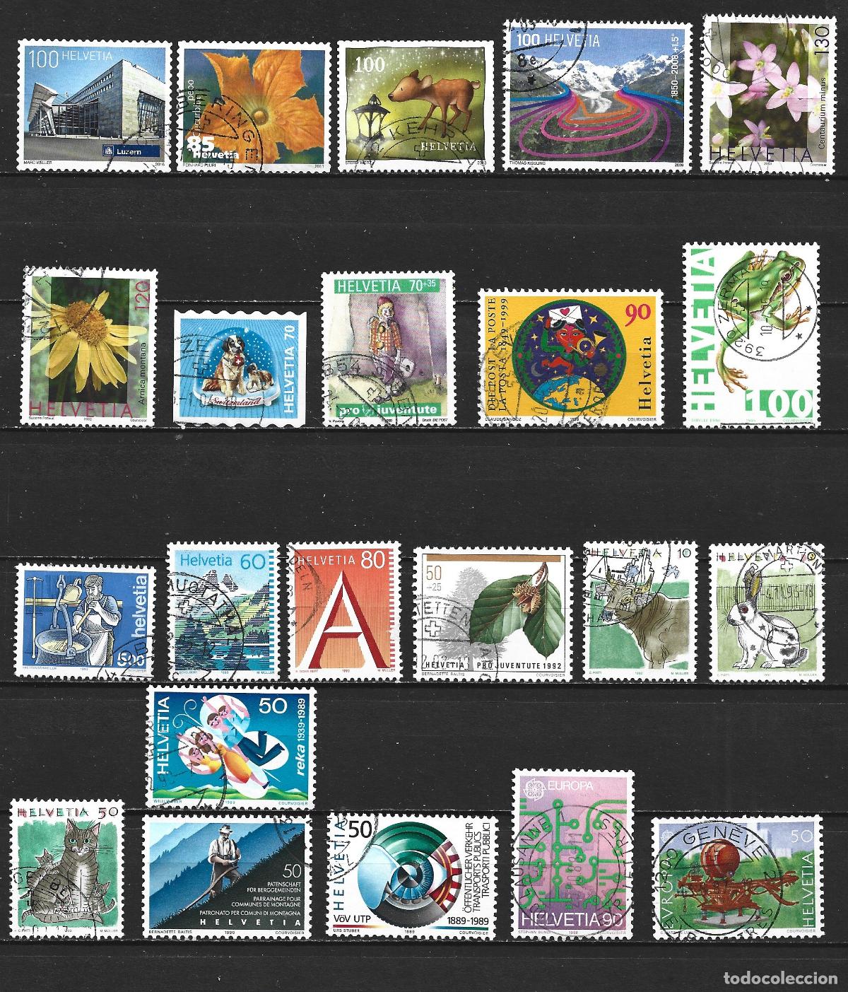 Sellos: SUIZA 1988-2016 CONJUNTO DE SELLOS USADOS
