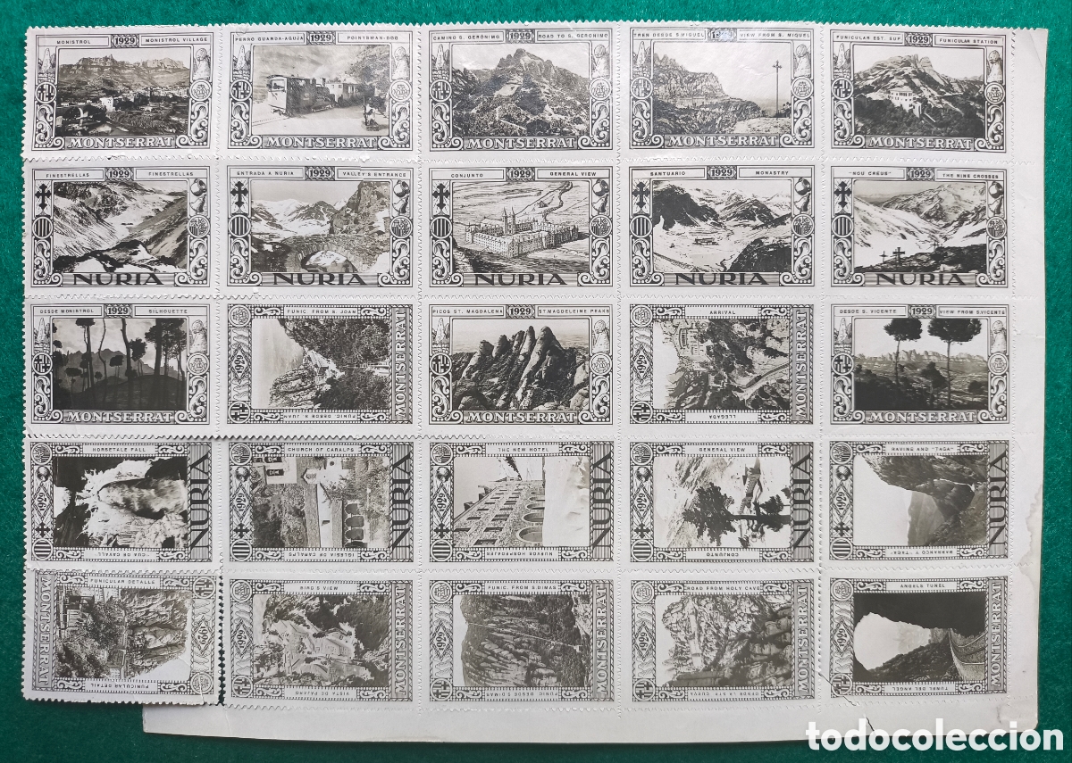 Stamps: NURIA MONSERRAT COLECCI&Oacute;N 25 VI&Ntilde;ETAS A&Ntilde;O 1929