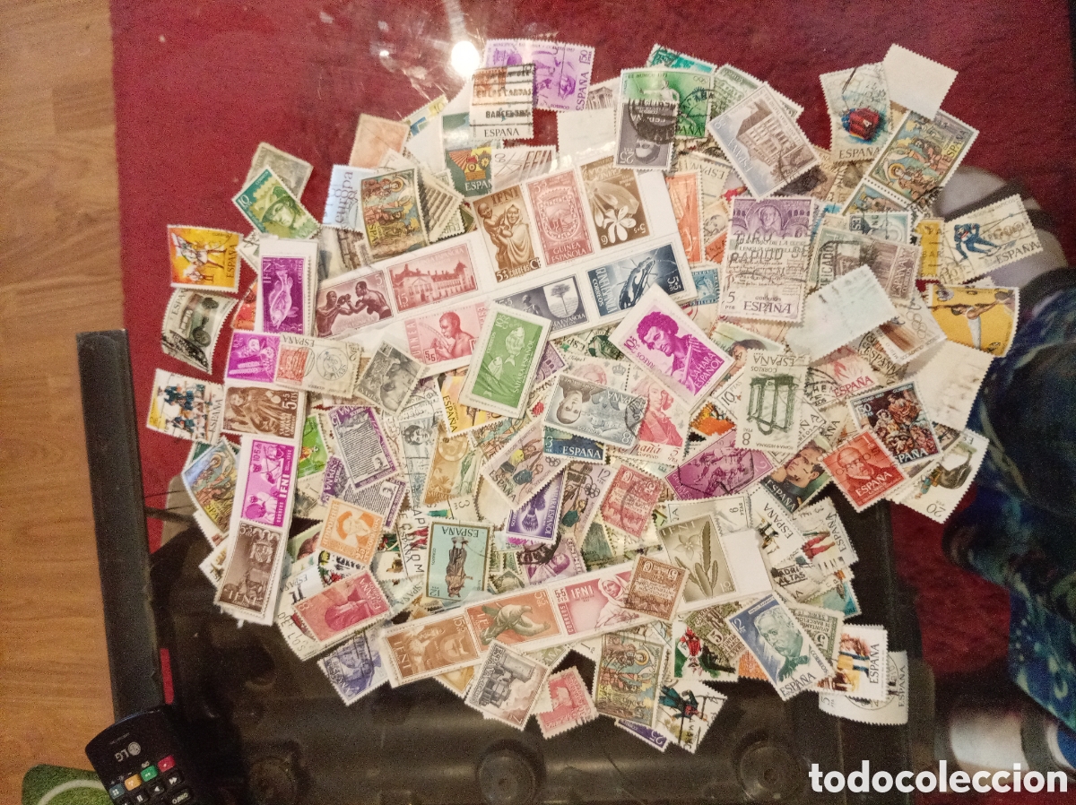 Sellos: Lote 300 sellos antiguos Espa&ntilde;a, Ifni, Sahara y Guinea 1930-1980