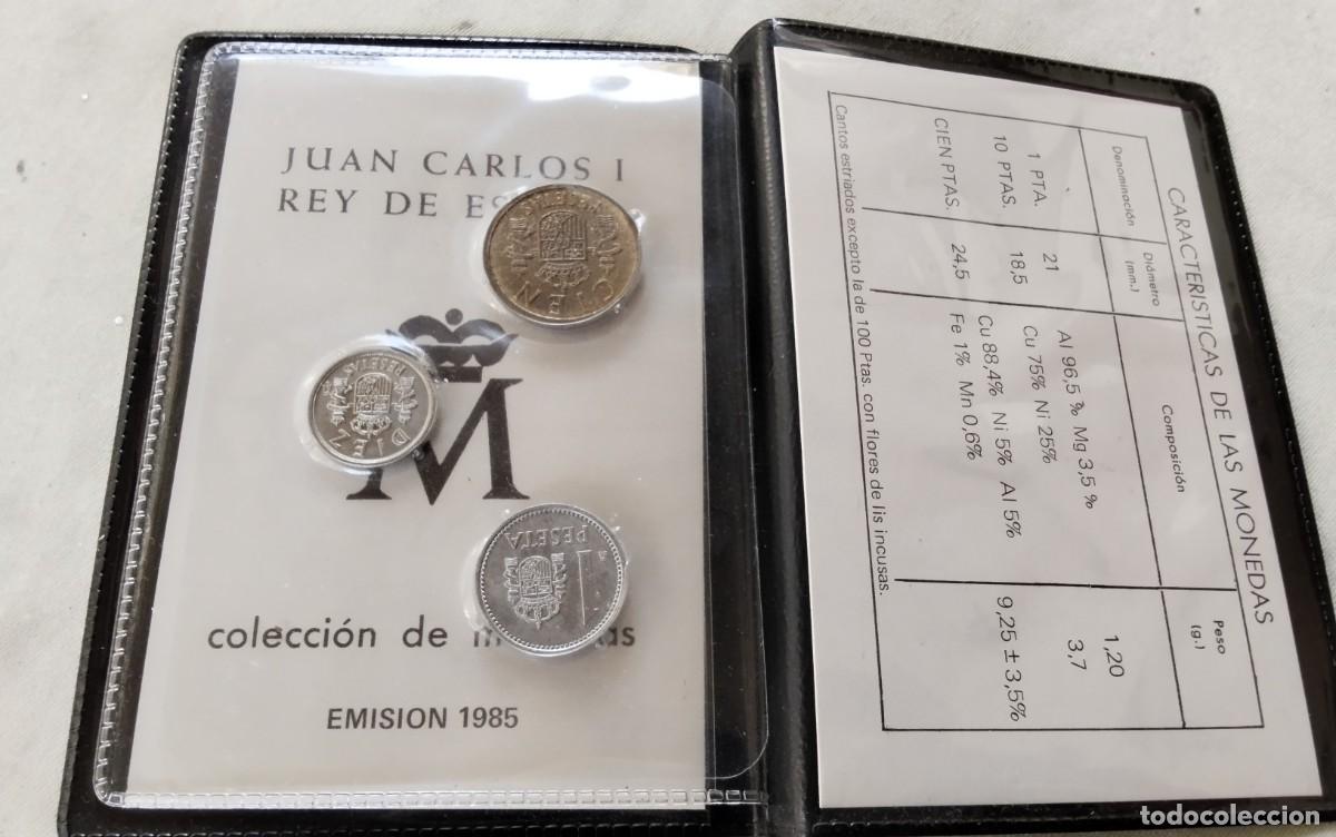 Sellos: CARTERA DE MONEDAS SERIE NUMISMATICA COMPLETA A&Ntilde;O 1985 - Foto 3