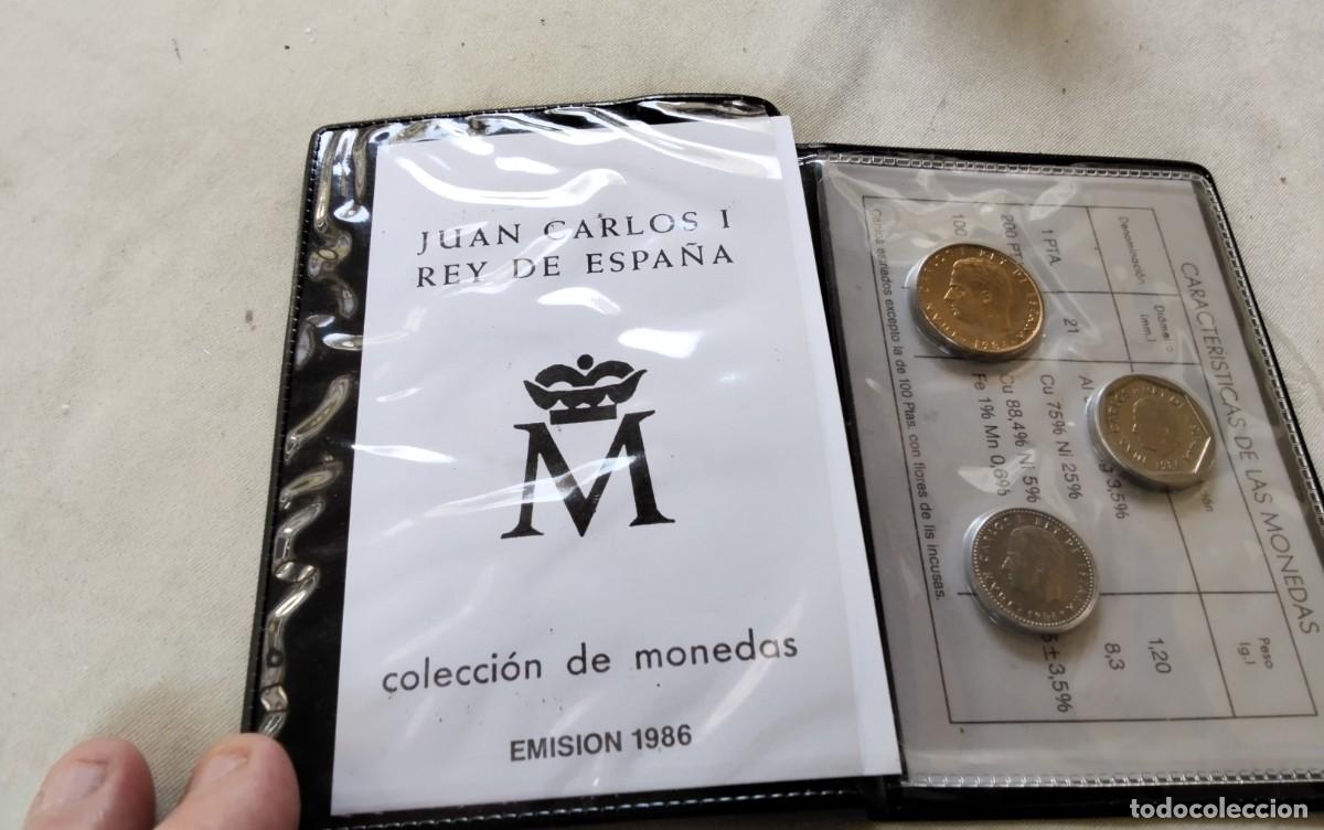 Sellos: CARTERA DE MONEDAS SERIE NUMISMATICA COMPLETA A&Ntilde;O 1986 - Foto 3
