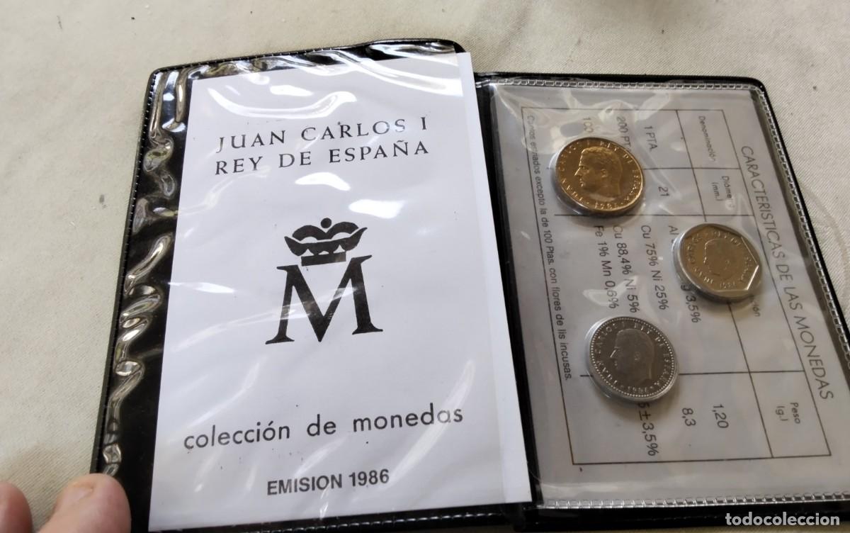 Sellos: CARTERA DE MONEDAS SERIE NUMISMATICA COMPLETA A&Ntilde;O 1986 - Foto 4