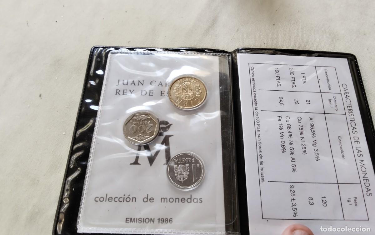 Sellos: CARTERA DE MONEDAS SERIE NUMISMATICA COMPLETA A&Ntilde;O 1986 - Foto 5