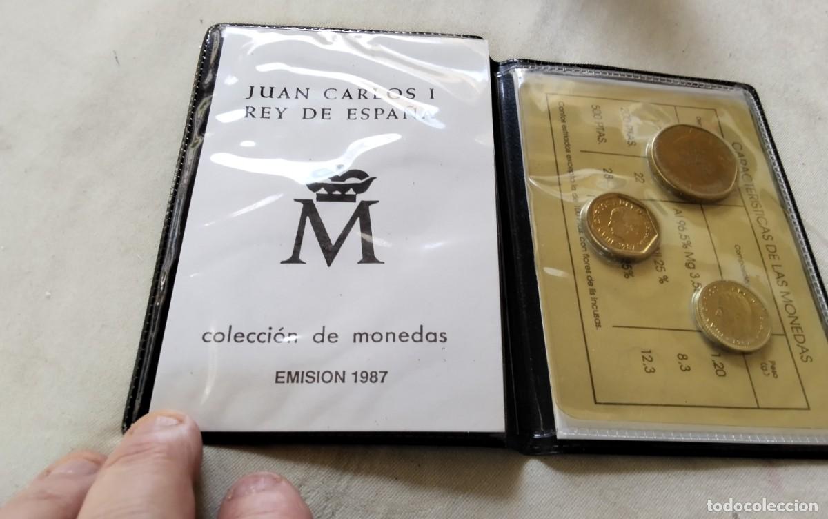 Sellos: CARTERA DE MONEDAS SERIE NUMISMATICA COMPLETA A&Ntilde;O 1987 - Foto 3
