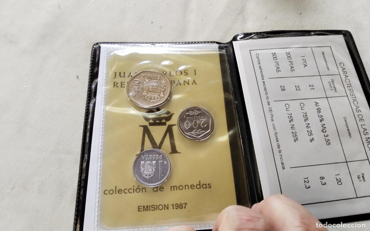 Sellos: CARTERA DE MONEDAS SERIE NUMISMATICA COMPLETA A&Ntilde;O 1987 - Foto 5