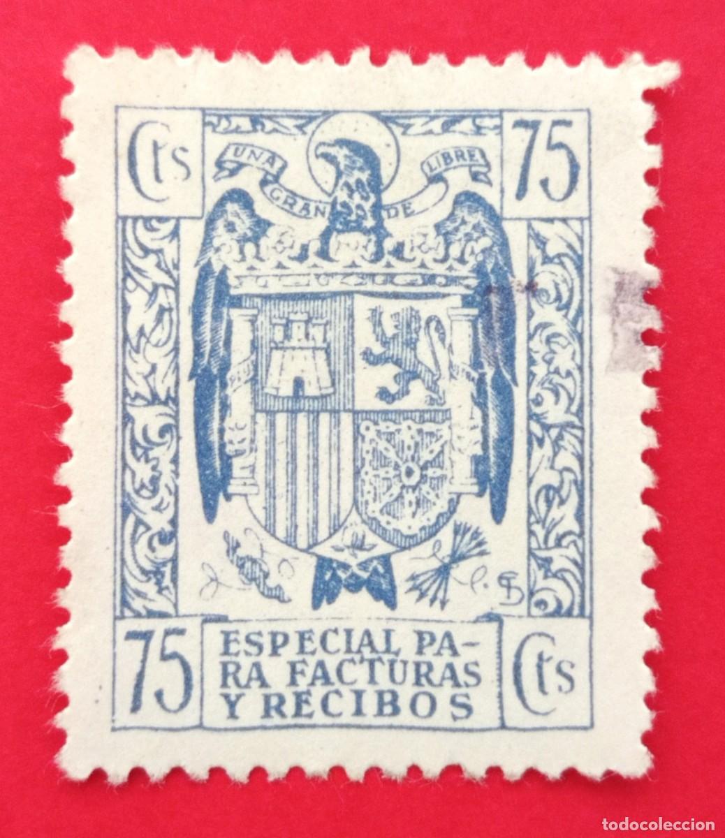 Sellos: SELLO ESPA&Ntilde;A. SELLO/TIMBRE FISCAL ESPECIAL PARA FACTURAS Y RECIBOS (75 CTS.)