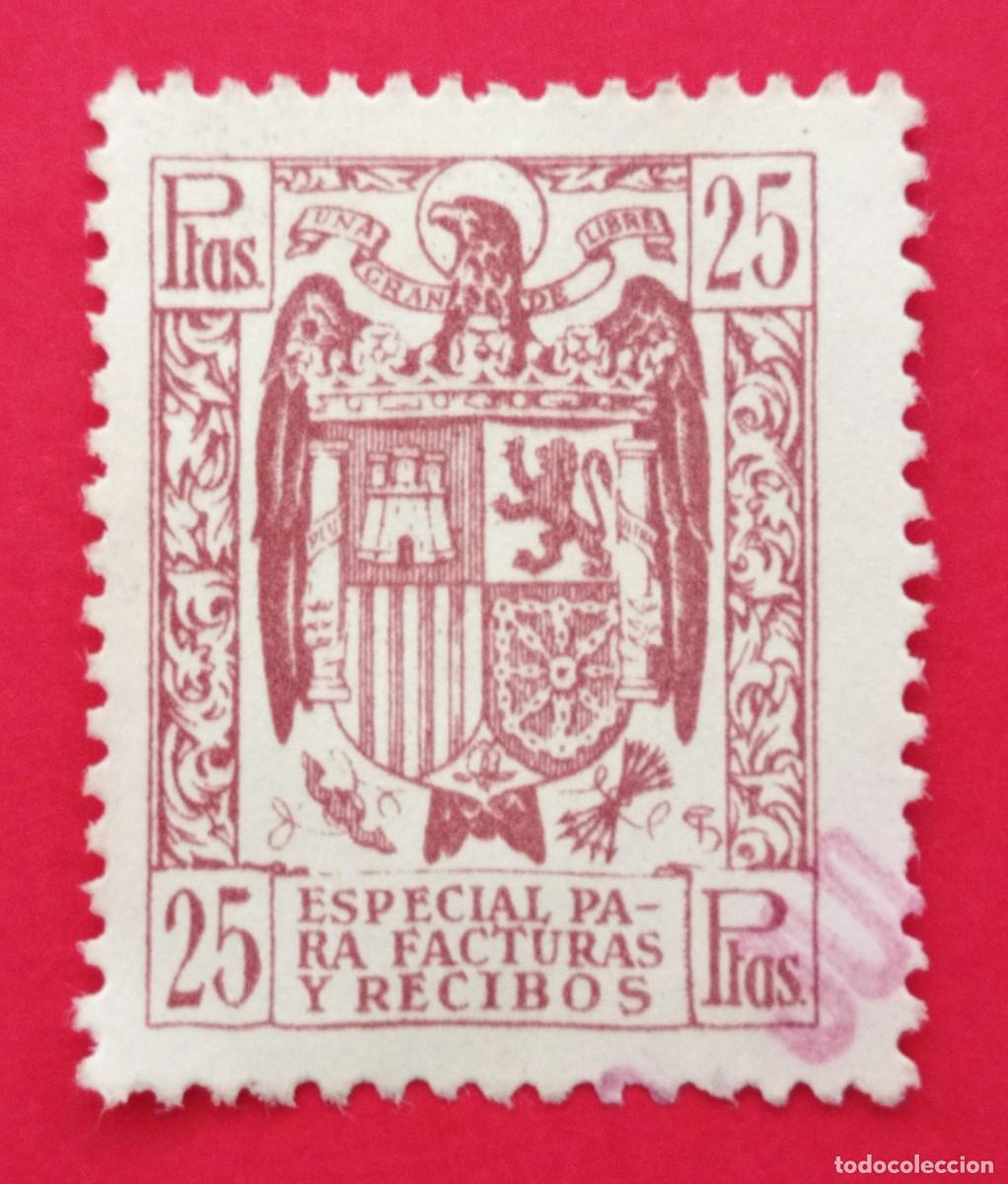 Sellos: SELLO ESPA&Ntilde;A. SELLO/TIMBRE FISCAL ESPECIAL PARA FACTURAS Y RECIBOS (25 PTS.)