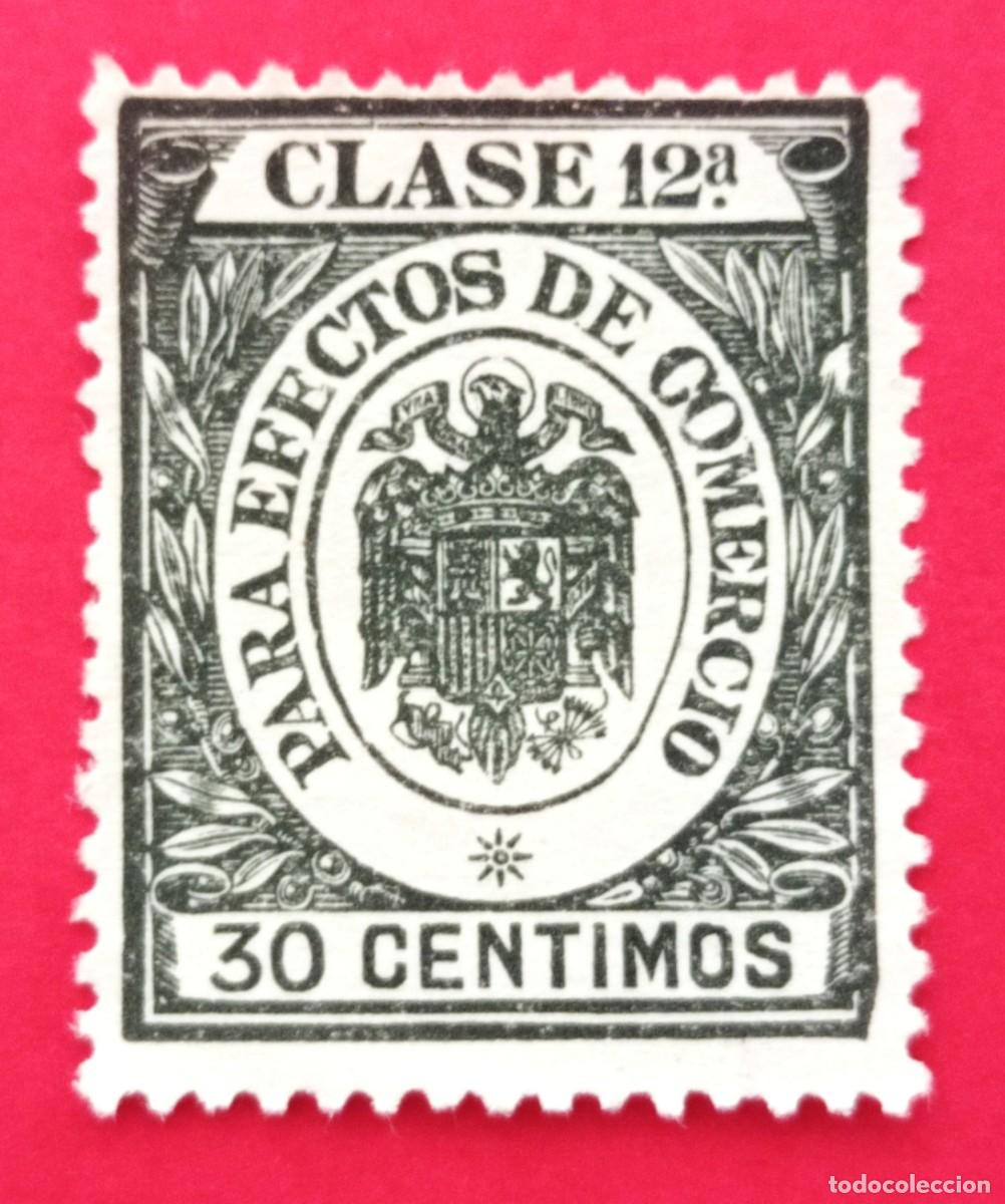 Sellos: SELLO ESPA&Ntilde;A. SELLO/TIMBRE FISCAL PARA EFECTOS DE COMERCIO. Clase 12&ordf; (30 CENTIMOS)