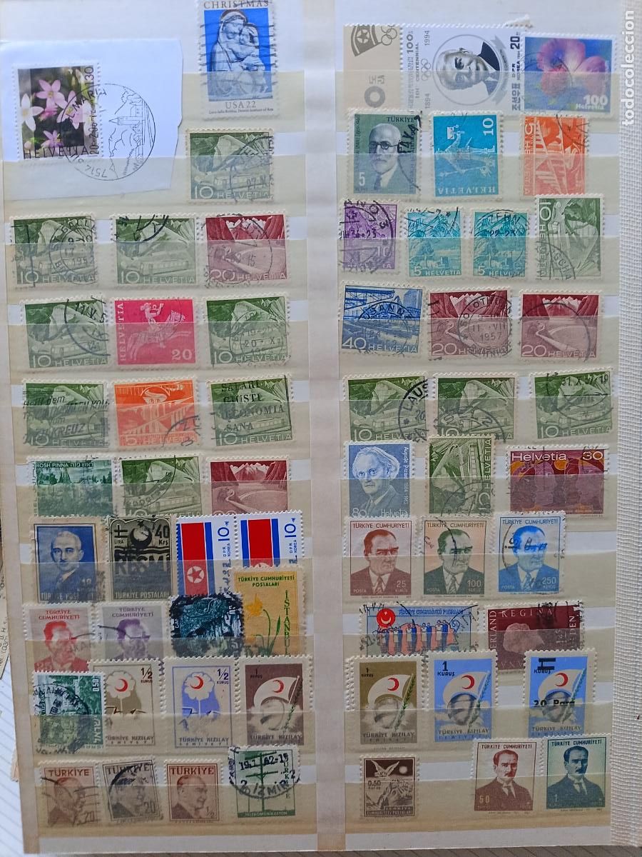 Stamps: Lote de sellos mundiales variados. Turqu&iacute;a, Suiza y otros pa&iacute;ses