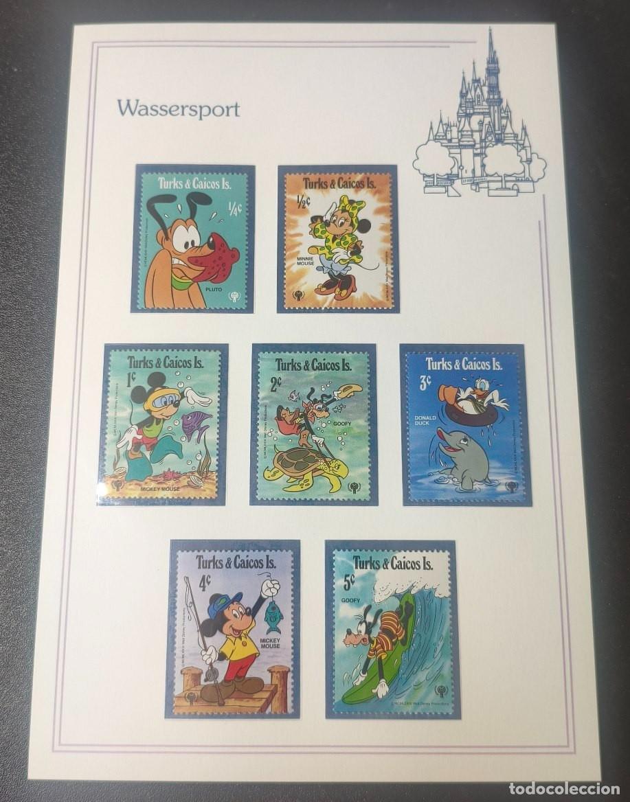 Timbres: Juego de 7 sellos de las Islas Turcas y Caicos (serie Disney: Aventura Acu&aacute;tica) (SC)