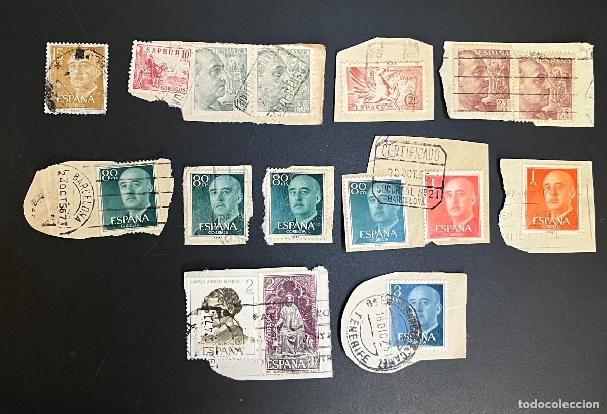 Sellos: LOTE 16 SELLOS USADOS ESPA&Ntilde;A FRANCO VARIADOS DIFERENTES A&Ntilde;OS