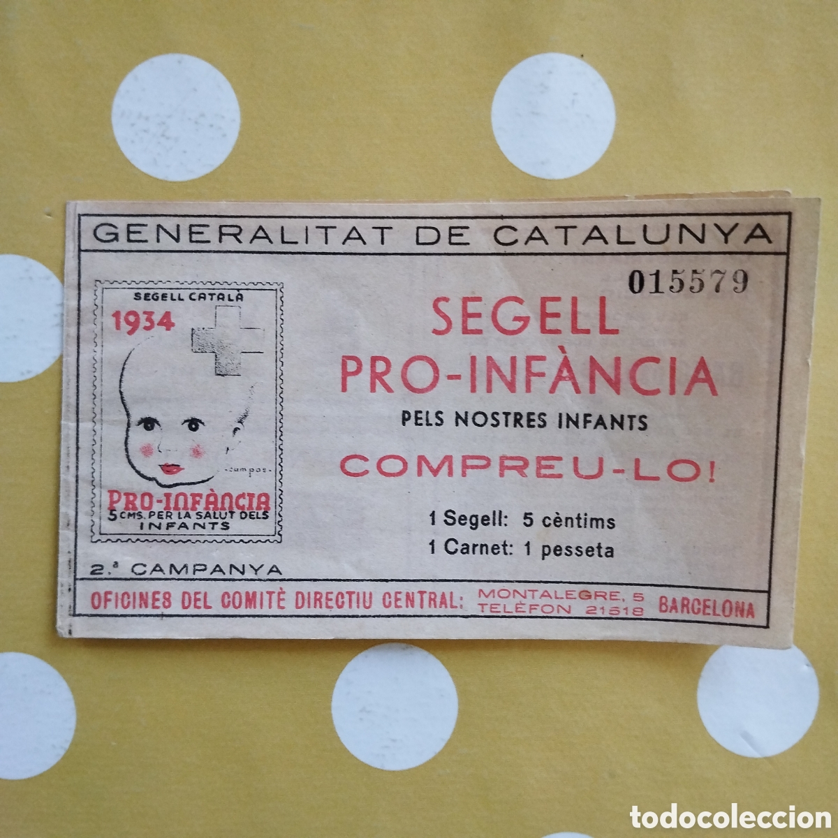 Sellos: CARNET SEGELL PRO-INFANCIA SEGONA CAMPANYA 20 VINYETES COMPLET