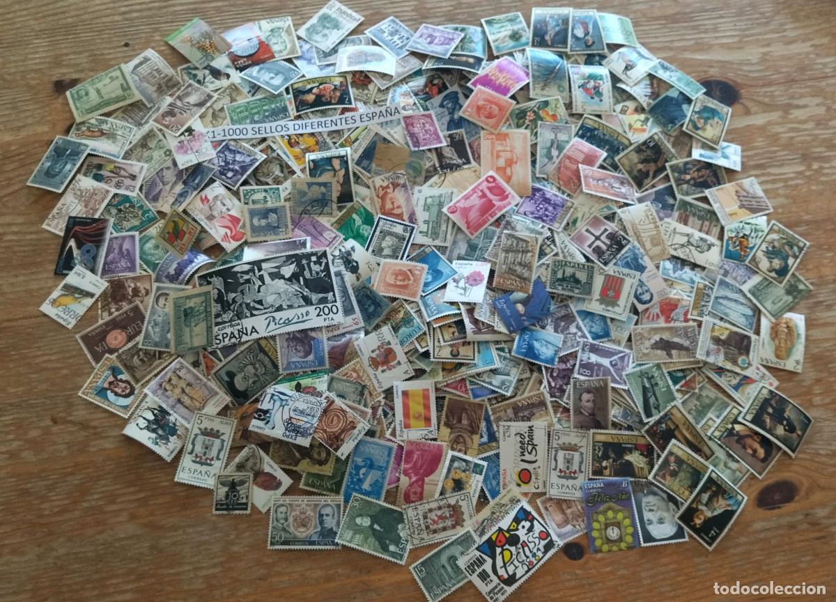 Sellos: K1-COLECCION LOTE 1000 SELLOS DIFERENTES ESPA&Ntilde;A, DISE&Ntilde;ADO POR MI, 1&ordm; Y 2&ordm; CERTIFICADO. SIN ETIQUETAS