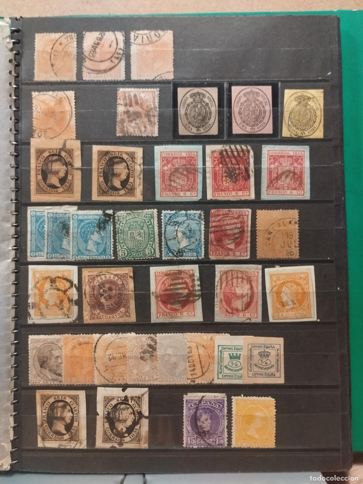 Selos: DAR 14. CLASIFICADOR CON SELLOS USADOS DE ESPA&Ntilde;A. I CENTENARIO Y VALORES INTERESANTES II CENT.