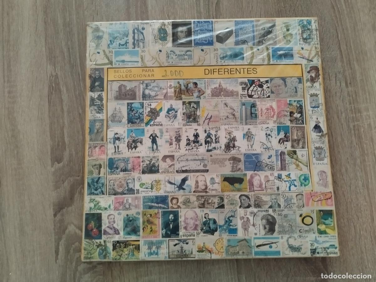 Selos: PAQUETERIA. 2000 SELLOS DIFERENTES DE ESPA&Ntilde;A. LEER DESCRIPCION
