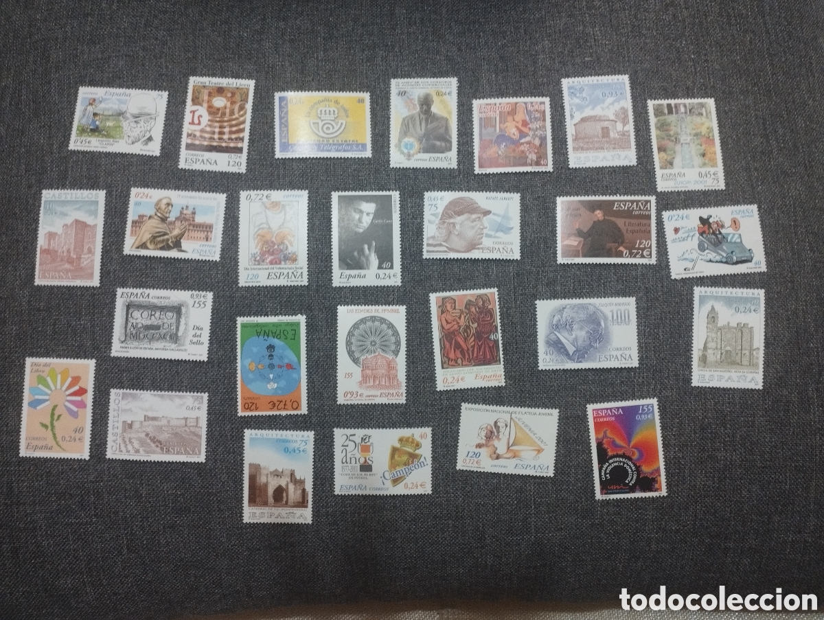 Sellos: Lote de 25 sellos nuevos del a&ntilde;o 2001