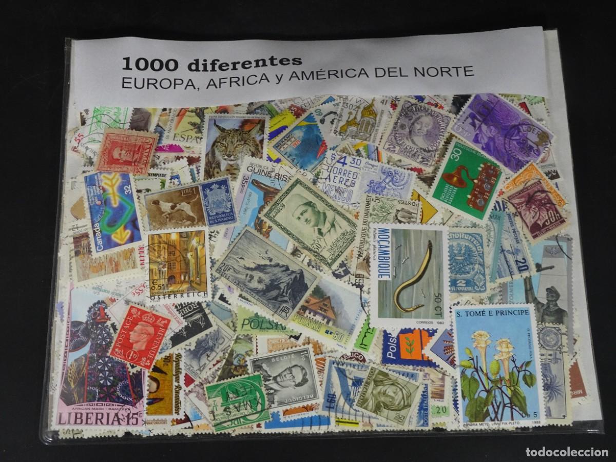 Briefmarken: LOTE SELLOS EUROPA ,&Aacute;FRICA Y AM&Eacute;RICA DEL NORTE , USADOS 1000 DIFERENTES , VER FOTOS