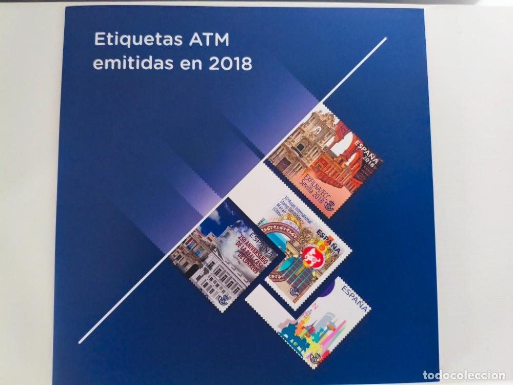 Sellos: Colecci&oacute;n Completa Etiquetas ATM Espa&ntilde;a 2018 - Excelente Estado
