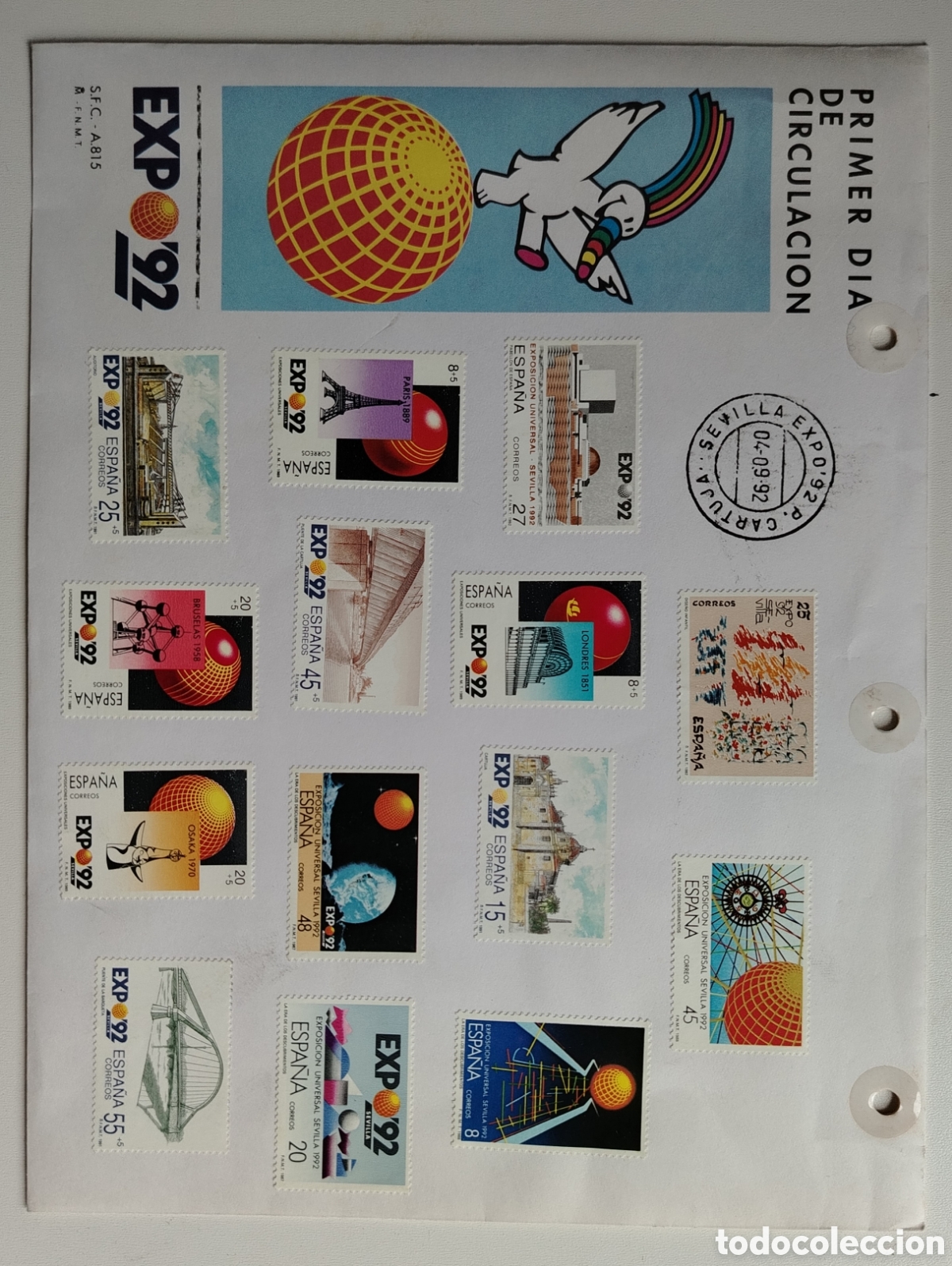 Selos: Lote de Sellos de la expo Sevilla 92