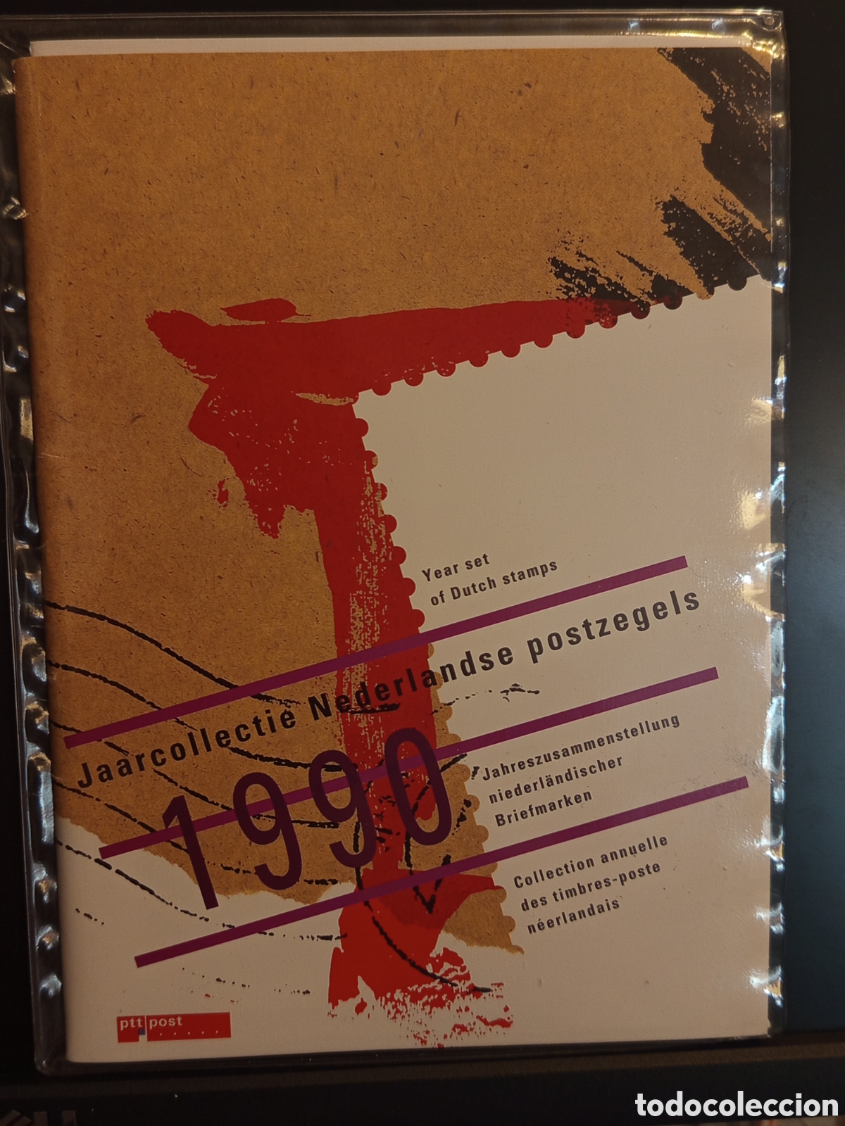 Sellos: &rdquo;Jaarcollectie Postzegels 1990 - &Aacute;lbum oficial sellos Pa&iacute;ses Bajos PTT Post&rdquo;