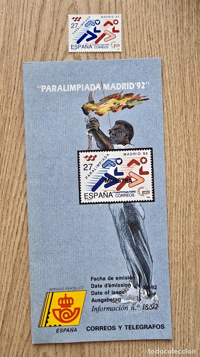 Sellos: Lote L011 &rdquo;Sellos Espa&ntilde;a, Barcelona'92 y Paralimpiada Madrid&rdquo;