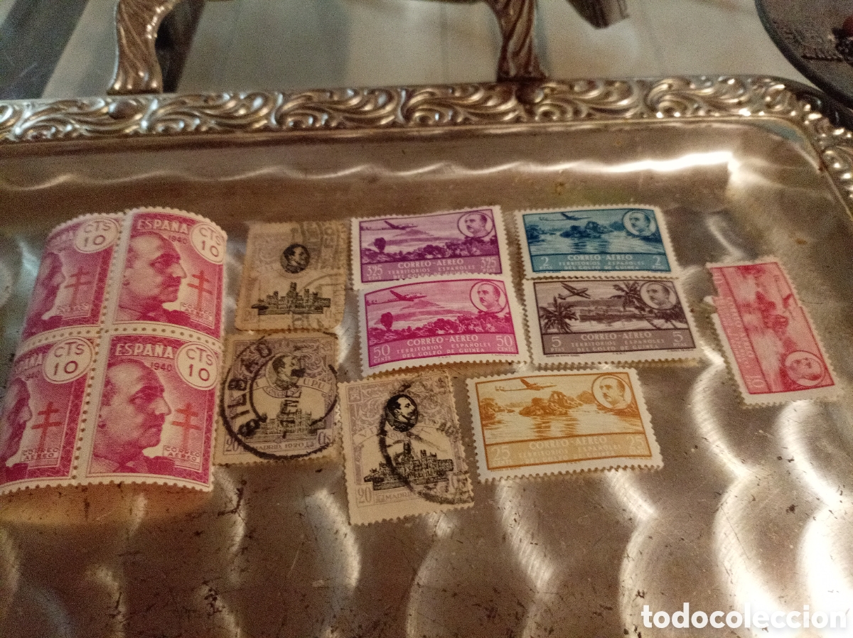 Sellos: Gran Lote Sellos Espa&ntilde;a Antiguos &ndash; Correo A&eacute;reo, U.P.U. Madrid 1920, Franco 1940, Guinea Espa&ntilde;ola