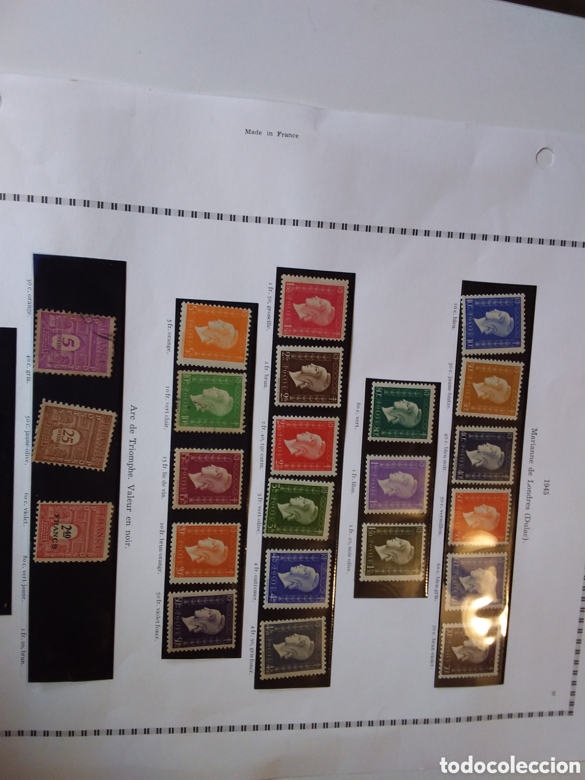 Sellos: FRANCIA 1945 CON 36 SELLOS NUEVOS VER FOTOS