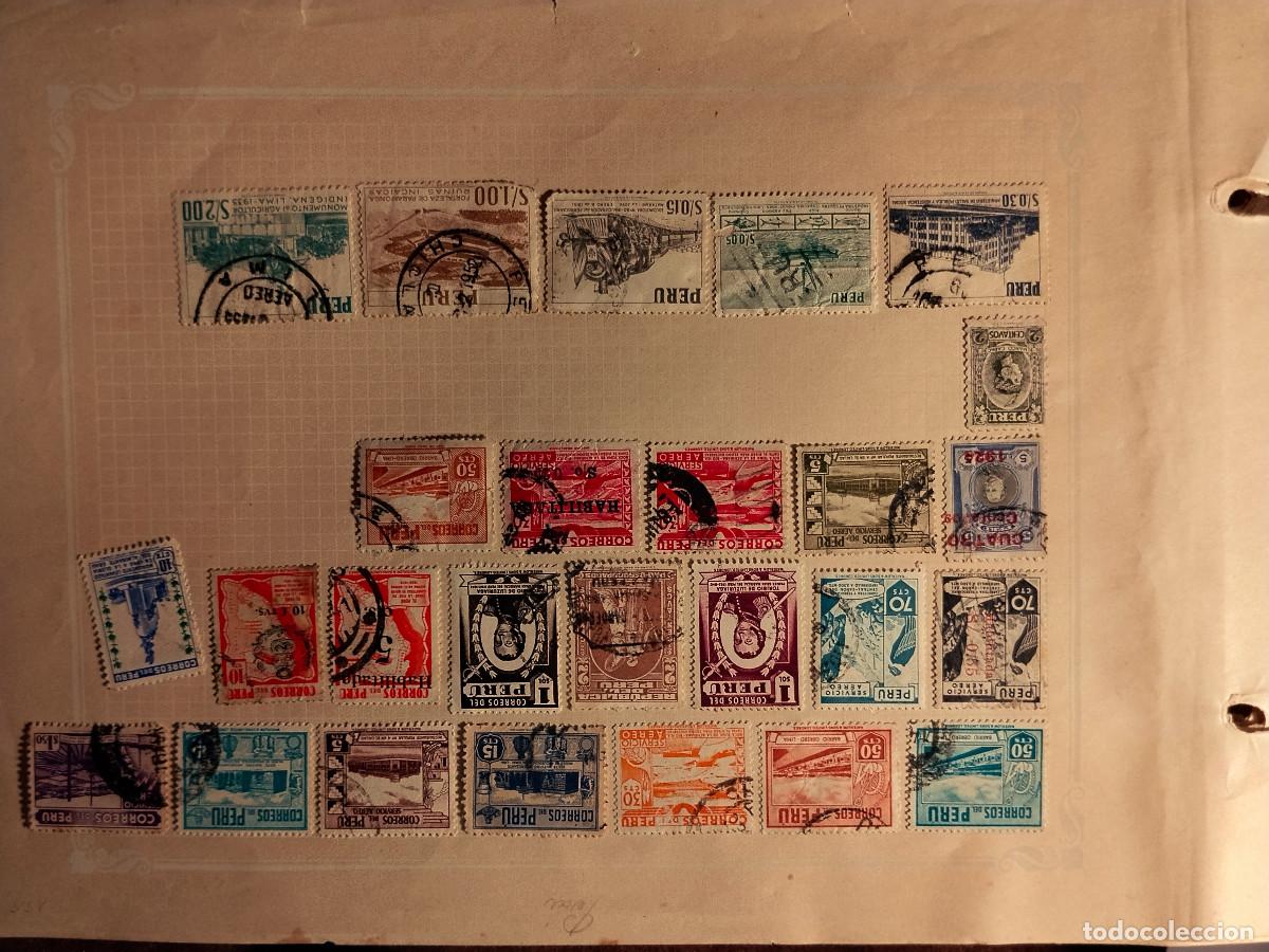 Sellos: Lote de sellos antiguos de Per&uacute; (1940&ndash;1970). Correos del Per&uacute;. Usados.