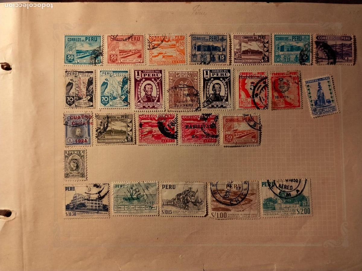 Sellos: Lote de sellos antiguos de Per&uacute; (1940&ndash;1970). Correos del Per&uacute;. Usados.