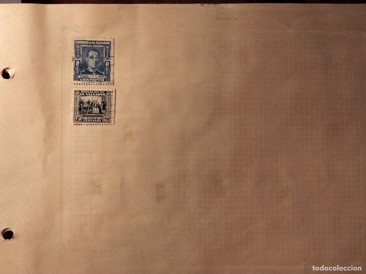 Sellos: Lote de 2 sellos antiguos de El Salvador (1920&ndash;1940). Usados.