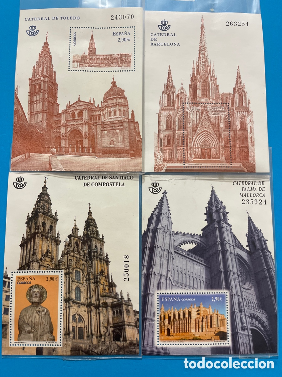Sellos: Lote Sellos 4 Catedrales Espa&ntilde;a