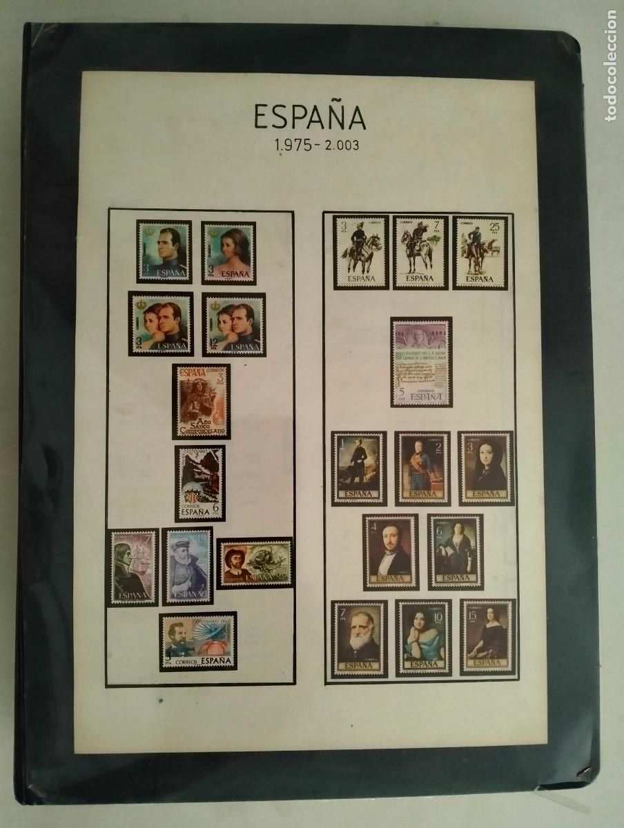 Sellos: LOTE ALBUM DE SELLOS, ESPA&Ntilde;A 1975-2003 CON 800 SELLOS