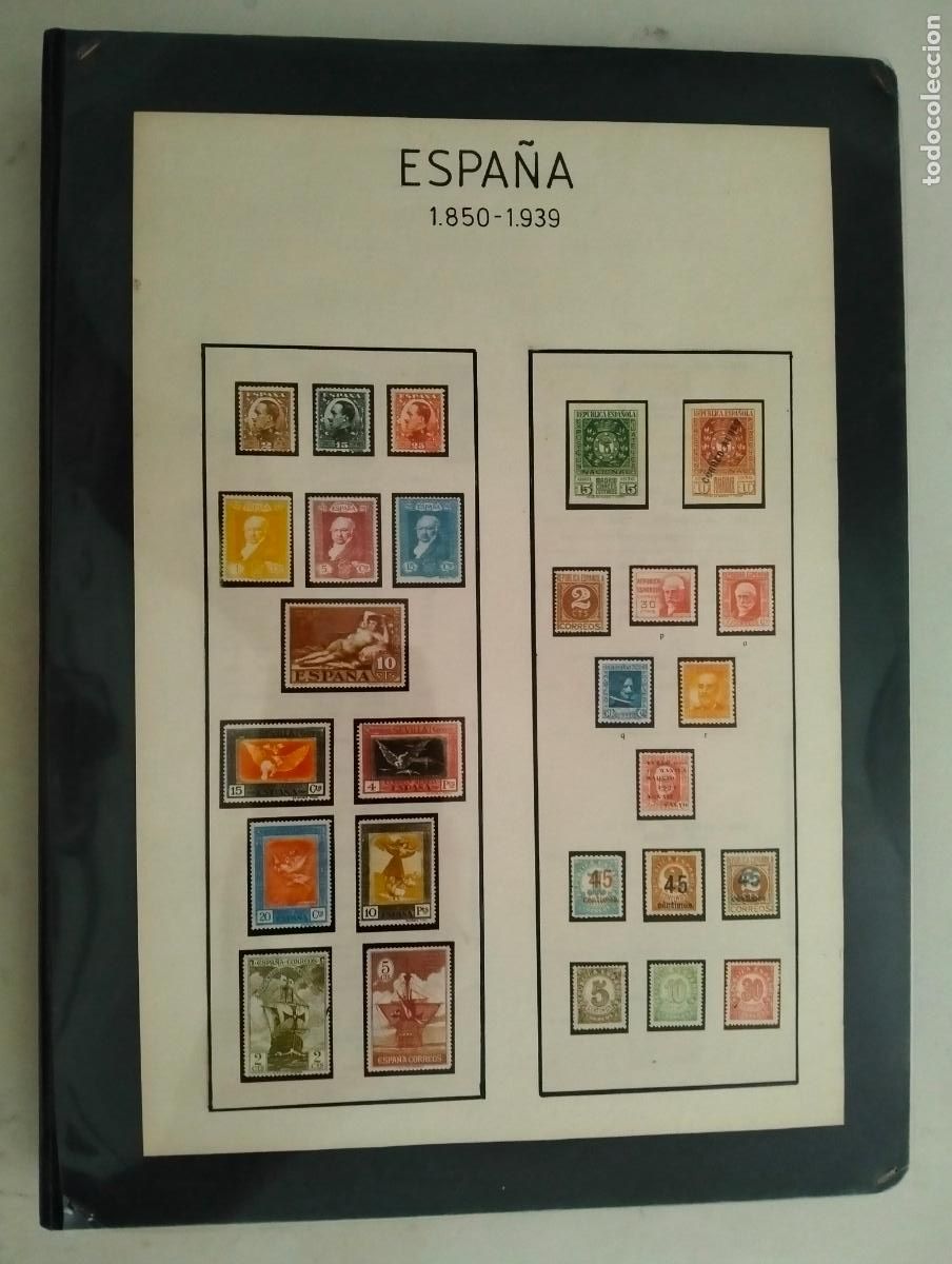 Sellos: LOTE ALBUM DE SELLOS, ESPA&Ntilde;A 1850-1939 CON 50 SELLOS