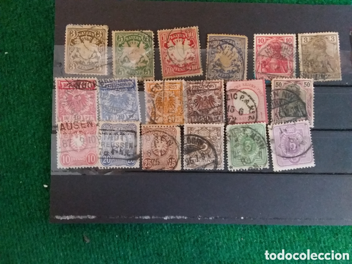 Sellos: ALEMANIA IMPERIO 18 SELLOS DE 1900 VER FOTO