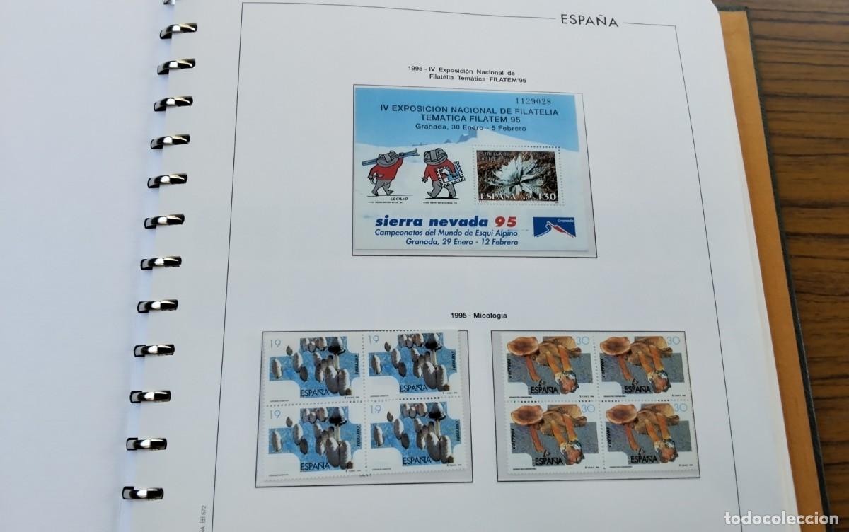 Sellos: COLECCION DE SELLOS EN BLOQUE DE CUATRO A&Ntilde;OS 1995 A 1999 , MONTADA EN ALBUM EDIFIL , VER DESCRIPCION