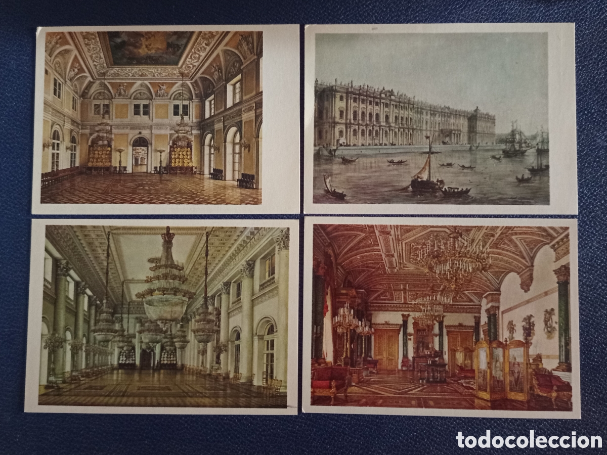 Sellos: Lote 4 Postales Antiguas Rusas / URSS Nuevas (Sin Escribir) - Ciudades y Paisajes