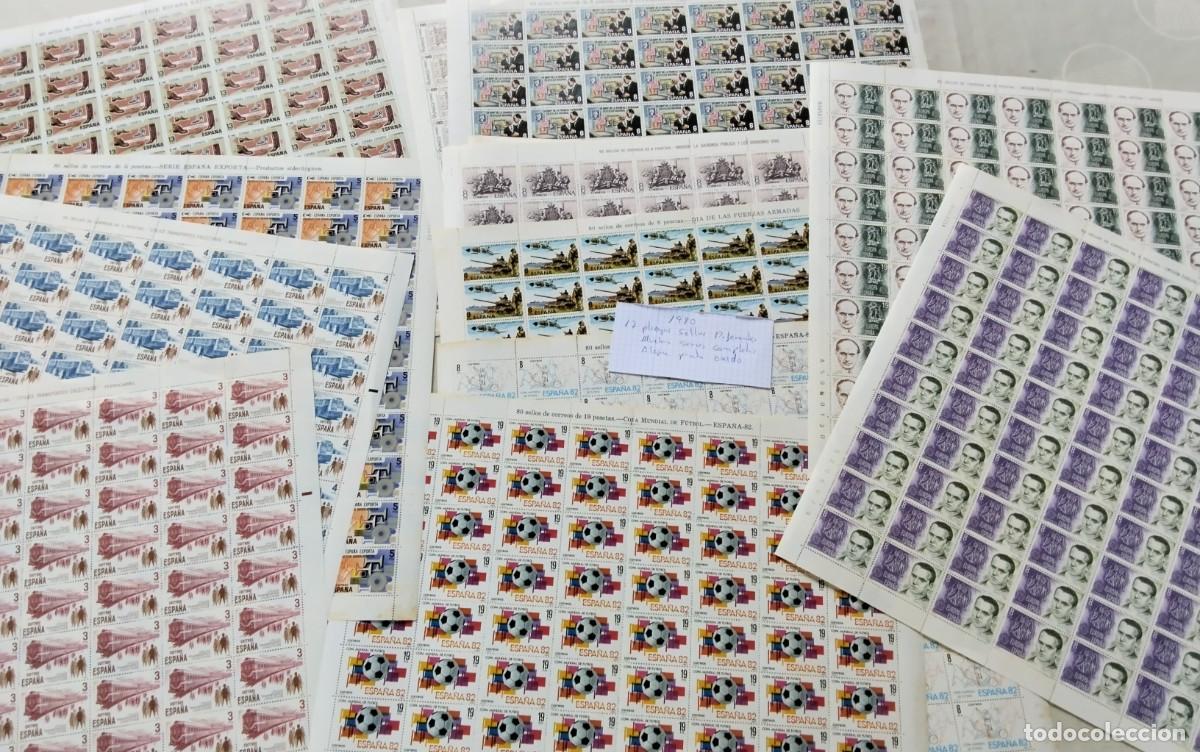 Sellos: A&Ntilde;O 1980, LOTE DE 17 PLIEGOS DE SELLOS COMPLETOS DIFERENTES MUCHAS SERIES COMPLETAS VER COMPOSICION