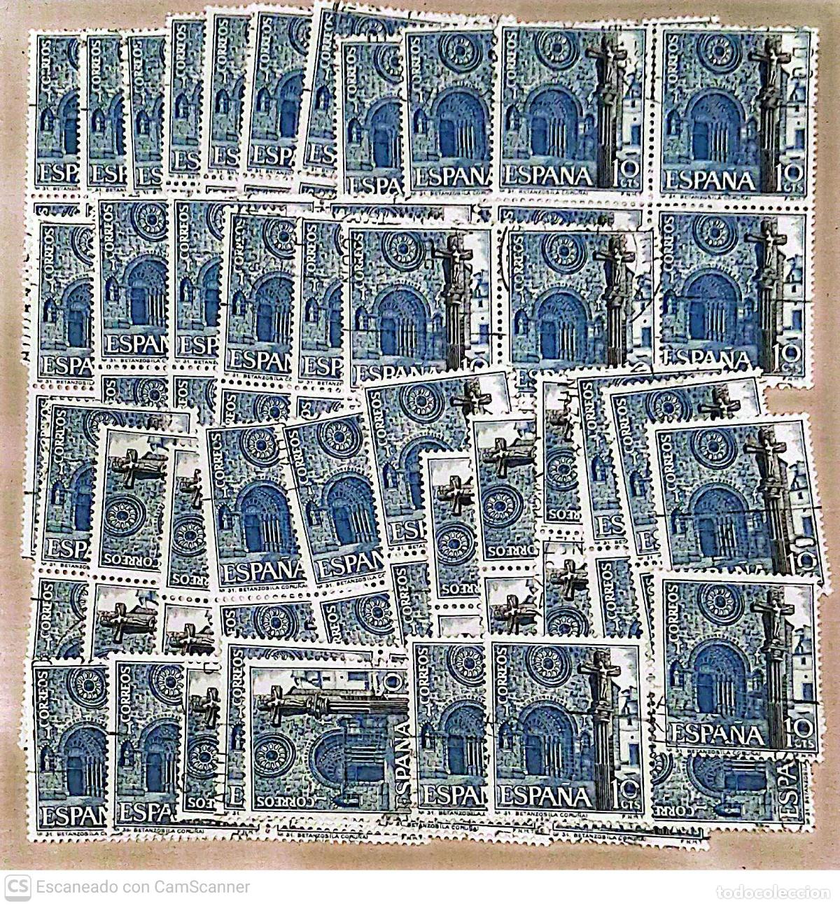 Sellos: Espa&ntilde;a. 1802 Serie tur&iacute;stica: Iglesia de Santa Mar&iacute;a deo Azougue. Betanzos (La Coru&ntilde;a). 1967. 100 Se