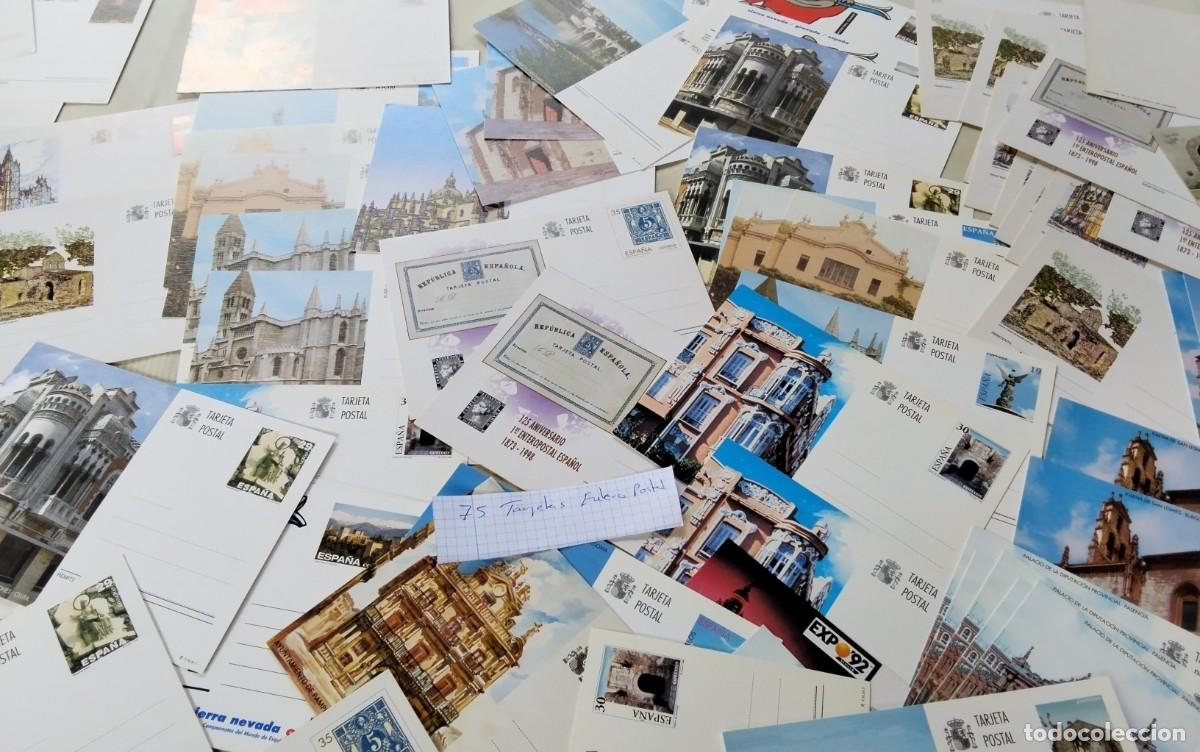 Sellos: LOTE DE 75 TARJETAS ENTERO POSTAL , VER COMPOSICION