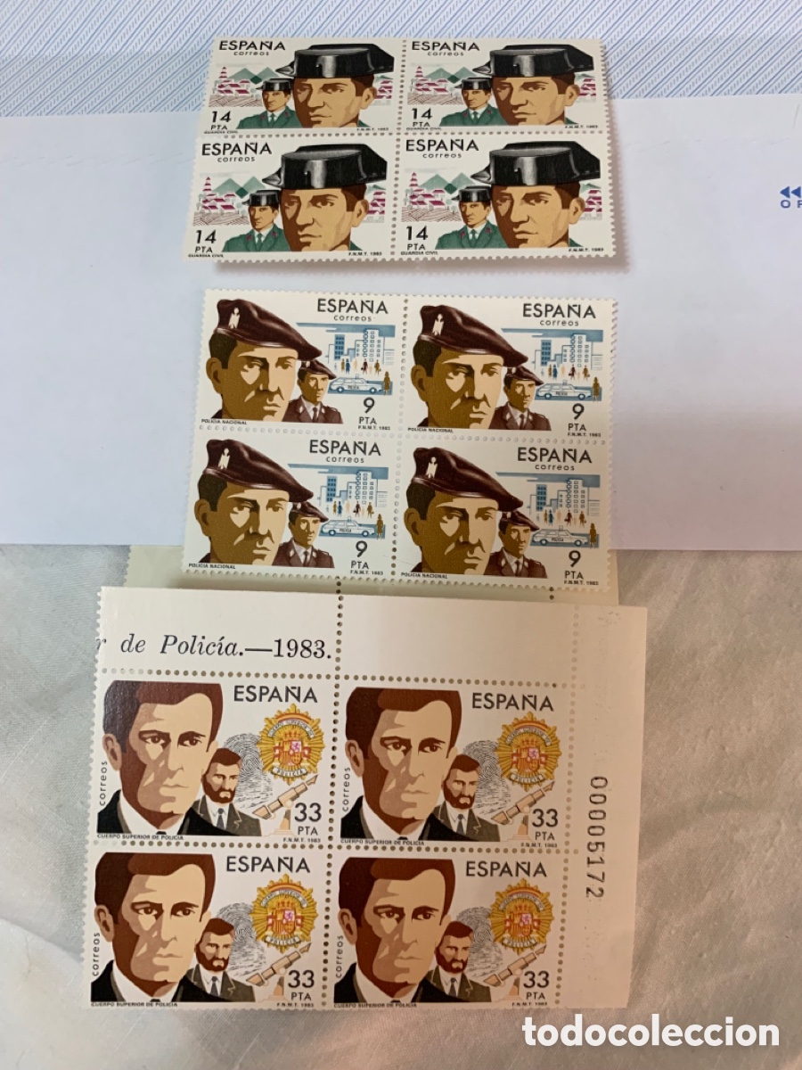 Sellos: 10 SERIES COMPLETAS &ndash; 20 EDIFIL &ndash; 80 SELLOS Espa&ntilde;a 1979-1983 NUEVOS BLOQUES DE 4