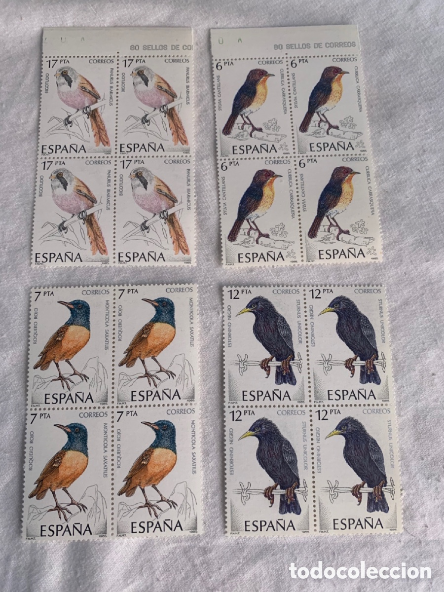 Sellos: 9 Series 18 edifil y 72 sellos en bloque de 4 Nuevos