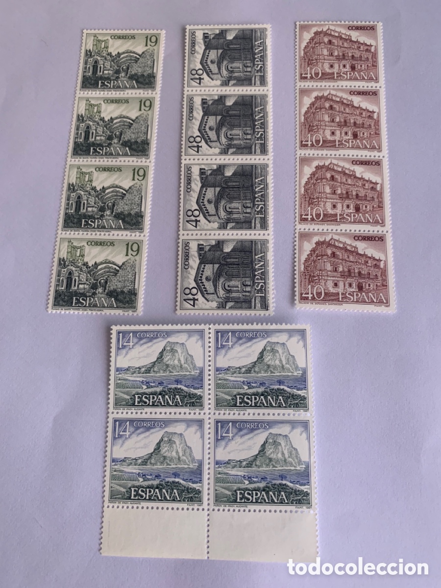 Sellos: ESPA&Ntilde;A 1985-1987 &ndash; 8 SERIES COMPLETAS &ndash; 72 SELLOS NUEVOS EN BLOQUES DE 4 &ndash; EDIFIL 2793/2903