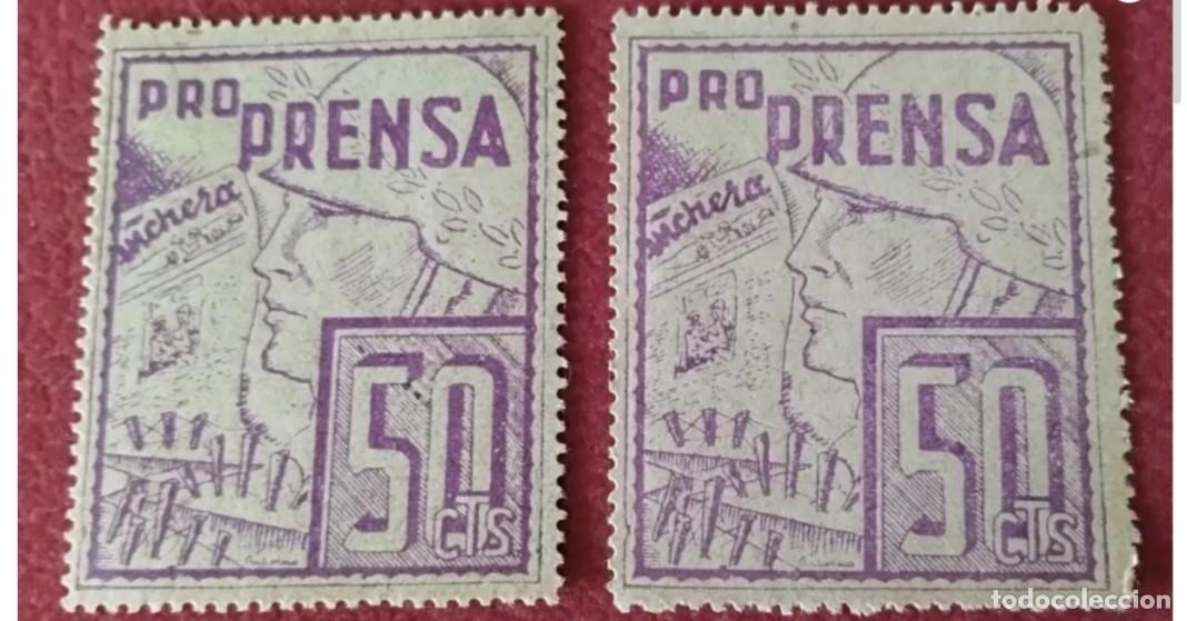 Sellos: Sellos pro prensa guerra civil
