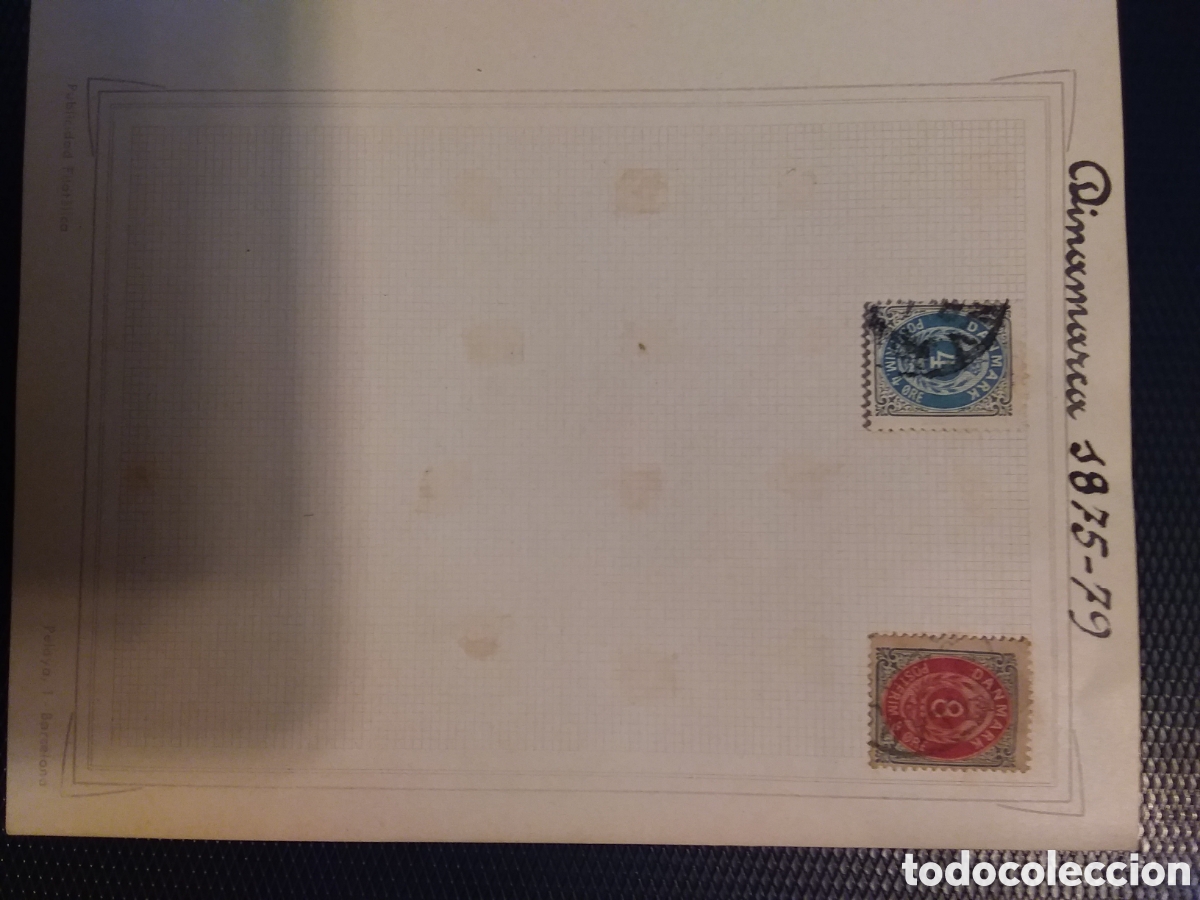 Selos: DINAMARCA 6 HOJAS CON 27 SELLOS DE 1875/1935