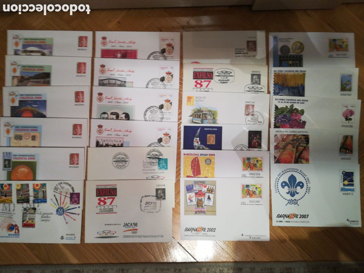 Sellos: Conjunto de 23 sobres enteros postales nuevos y matasellados
