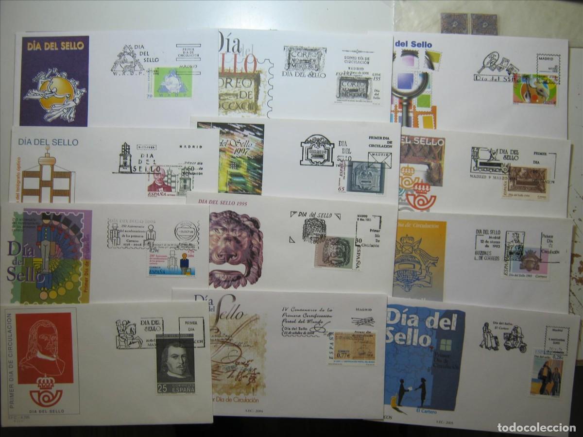Stamps: ESPA&Ntilde;A LOTE DE 31 SPD SOBRES PRIMER D&Iacute;A FDC D&Iacute;A DEL SELLO, EXCELENTE, 3 FOTOS!
