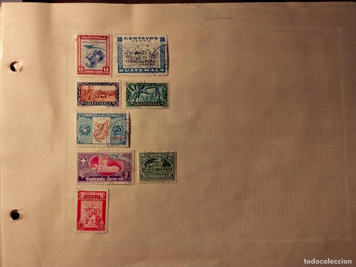 Sellos: GUATEMALA - LOTE DE 8 SELLOS USADOS - CORREO A&Eacute;REO, MAPAS Y CONMEMORATIVOS