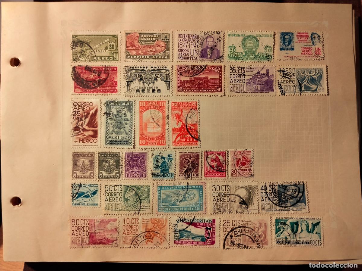 Sellos: Colecci&oacute;n de sellos usados antiguos de M&eacute;xico &ndash; a&ntilde;os 1940/50
