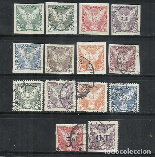 Sellos: H179H-CHECOSLOVAQUIA SERIE COMPLETA + VARIEDADES 1919 DENTADOS INTERESANTES,PERIODICOS.JOURNAUX.