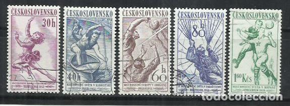Sellos: 9508A-SERIE COMPLETA DEPORTES CHECOSLOVAQUIA 1958 942/946, BONITOS.